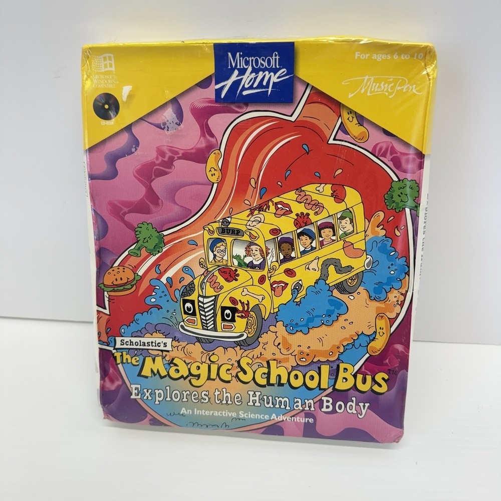 NEW Magic School Bus Explores the Human Body Big Box PC CD-ROM Windows Sealed